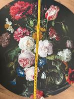 Rond bloemen wandplaat, Ophalen of Verzenden, Zo goed als nieuw