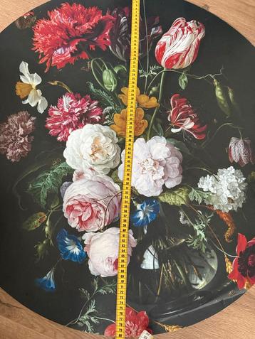 Rond bloemen wandplaat beschikbaar voor biedingen
