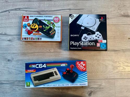 Playstation mini Commodore 64 mini Atari Flasback Portable, Computers en Software, Vintage Computers, Ophalen of Verzenden