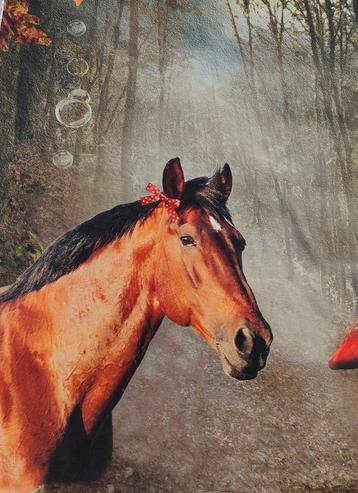 Stenzo tricot 2 kanten paneel - horses / paarden  beschikbaar voor biedingen