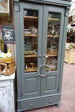 Vitrine kast met lade, Ophalen, 50 tot 100 cm, Zo goed als nieuw, Met lade(s)
