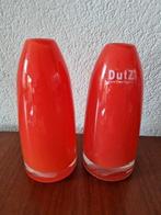 2 Dutz vaasjes, Huis en Inrichting, Woonaccessoires | Vazen, Ophalen of Verzenden, Minder dan 50 cm, Rood, Glas