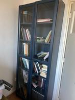 IKEA Billy boekenkast donkerblauw met glazen deuren, Ophalen, 200 cm of meer, 50 tot 100 cm, 25 tot 50 cm