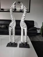 Houten zebra s, Verzamelen, Beelden en Beeldjes, Ophalen of Verzenden, Zo goed als nieuw, Dier