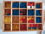 Plasticant constructiemateriaal in mooie houten sorteerdoos, Ophalen of Verzenden