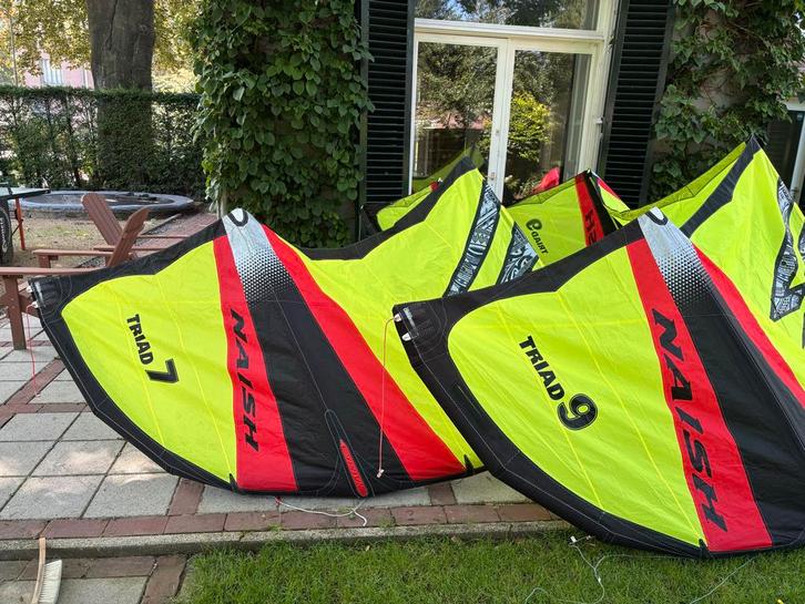 Naish Triad S27 7m (verkocht) & 9m Kites, Watersport en Boten, Kitesurfen, Gebruikt, Kite, 9 m², Geen board, Ophalen of Verzenden