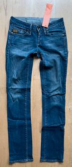 G Star Raw Midge Straight Palm Embro Wmn jeans W27 L34, Ophalen of Verzenden, Zo goed als nieuw, Blauw, W27 (confectie 34) of kleiner