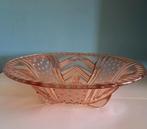 Antieke roze glazen schaal, Ophalen of Verzenden