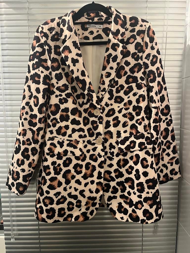 Biba Style Blazer Dierenprint Maat M, Verzenden, Zo goed als nieuw, Maat 38/40 (M), Jasje