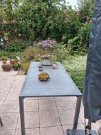 Tuintafel met hardsteen blad, Tuin en Terras, Tuintafels, Ophalen, Zo goed als nieuw, Rechthoekig, Aluminium