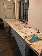 Zeefdruktafel / Werktafel - Verstelbaar & Stevig, Ophalen, Rechthoekig, 200 cm of meer, 50 tot 100 cm