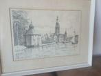 Litho 1941 breda spanjaardsgat kraanstraat toren piet vetter, Antiek en Kunst, Ophalen