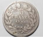 Frankrijk 5 Francs 1837 W (zilver) - Louis Philippe Fraai, Verzenden, Frankrijk, Losse munt, Zilver