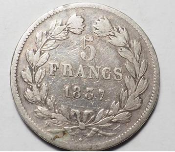 Frankrijk 5 Francs 1837 W (zilver) - Louis Philippe Fraai beschikbaar voor biedingen