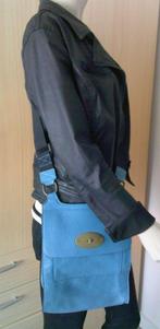 Knalblauw leren crossbody postman locked met NIEUWSTAAT, Sieraden, Tassen en Uiterlijk, Verzenden, Gebruikt, Blauw, Overige typen