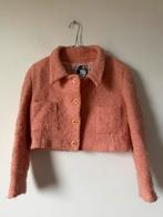 Vintage wol zalmroze cropped blazer - 42, Maat 42/44 (L), Ophalen of Verzenden, Zo goed als nieuw, Jasje