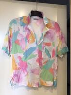 Blouse, korte mw. pastel, “Picasso”, Boho Mt. M Stradivarius, Ophalen of Verzenden, Zo goed als nieuw, Maat 38/40 (M)
