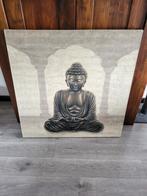 Mooie grote canvas boeddha, Zo goed als nieuw, Ophalen, 75 cm of meer