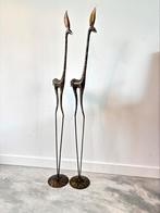 Set vintage metalen giraffesculpturen (94 cm), Ophalen, Zo goed als nieuw