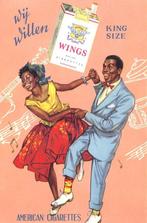 Reclame kaart Wings sigaretten. Rock’n Roll Vintage, Verzamelen, 1940 tot 1960, Overige thema's, Ongelopen, Ophalen of Verzenden