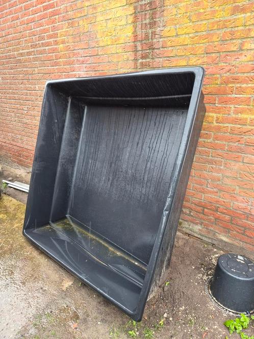 Vijverbak 1.45 x 1.45 x 0.43 met afvoerpijpje, Dieren en Toebehoren, Reptielen en Amfibieën | Toebehoren, Gebruikt, Terrarium of Paludarium