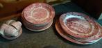 rood,rose engels servies  , 1koop, Antiek en Kunst, Antiek | Servies los, Ophalen of Verzenden