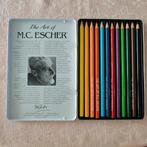 Blik met 12 kleurpotloden M.C.Escher, Ophalen of Verzenden, Nieuw, Potlood of Stift