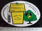 sticker Fr. v. Gerven servicestation venray logo benzine oil, Verzenden, Zo goed als nieuw, Bedrijf of Vereniging