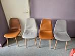 Vier Jysk kuipstoeltjes, Huis en Inrichting, Stoelen, Gebruikt, Bruin, Vier, Modern