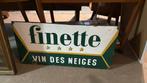 Emaille bord Finette Vin des Neiges, Ophalen of Verzenden