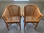 2 stevige Rotan relax stoelen., Huis en Inrichting, Stoelen, Gebruikt, Twee, Bruin, Riet of Rotan