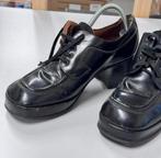 Lord Vincent 1960 vintage Echt leder lederen schoenen + hak, Schoenen met lage hakken, Zwart, Ophalen of Verzenden, A