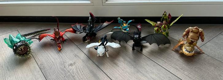 Hoe tem je een draak grote Figuren Set - 8 draken, Kinderen en Baby's, Speelgoed | Actiefiguren, Zo goed als nieuw, Ophalen of Verzenden