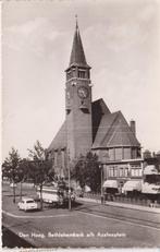 Den Haag, Azaleaplein met kerk en auto en tram., Ophalen of Verzenden, Gelopen, Zuid-Holland