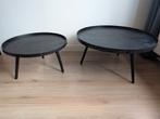 Set van 2 Salontafels - 76cm & 60cm, Gebruikt, Rond, Ophalen of Verzenden, Modern