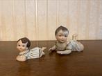 Pianobaby 2 stuks bisque porselein piano baby’s biscuit baby, Ophalen, Zo goed als nieuw, Dier