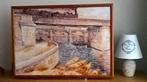 Poster in lijst van brug net boven Parijs (van Gogh)  TEAB, Overige materialen, Gebruikt, 50 tot 75 cm, Ophalen of Verzenden