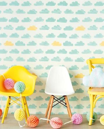 Restant Kinderkamer behang Eijffinger wolken beschikbaar voor biedingen
