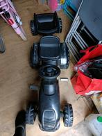 Smoby zwarte tractor met aanhanger - XL Tractor, Ophalen, Zo goed als nieuw, Trapvoertuig