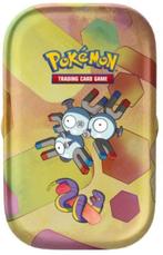 Pokemon - Magneton Tin met 50 verschillende kaarten, Ophalen of Verzenden, Zo goed als nieuw, Meerdere kaarten