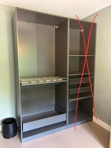 Ikea Pax donkergrijs 100 x 58 x 236 cm beschikbaar voor biedingen