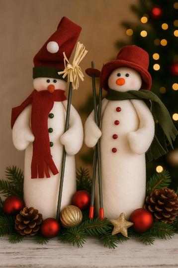 Leuke grote Sneeuwpoppen Set beschikbaar voor biedingen