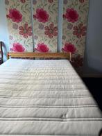 Ikea NEIDEN bed 140x200 + LUROY lattenbodem, Ophalen, Gebruikt, Bruin, Tweepersoons