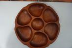 teak houten schaal, hapjes schaal midcentury, Ophalen of Verzenden, Zo goed als nieuw