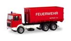 MAN F8 Afzetcontainerl.LKW Feuerwehr Herpa, Ophalen of Verzenden, Nieuw, Bus of Vrachtwagen, Herpa