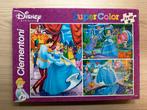 Clementoni Disney Princess super color puzzels (3x48), Ophalen of Verzenden, 10 tot 50 stukjes, Zo goed als nieuw, 4 tot 6 jaar