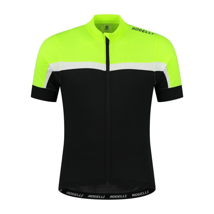 Fietsshirt Cource zwart/fluor/geel Rogelli, Sport en Fitness, Wielrennen, Nieuw, Kleding, Verzenden