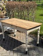 Franse boeren keukentafel, massief hout, stevig,, Ophalen