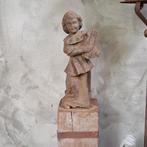 Oud brocante houten kerkbeeld houtsnijwerk patina *Etage3*, Gebruikt, ., Ophalen of Verzenden, .