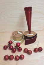 Kerstdecoraties in rood en goud, Ophalen of Verzenden, Zo goed als nieuw